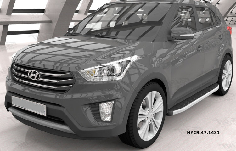 Пороги алюминиевые Alyans Can Otomotiv Hyundai Creta 2016-2019 no.8665