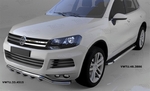 Пороги алюминиевые Brillant Black Can Otomotiv Volkswagen Touareg I 2002-2009