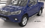 Пороги алюминиевые Brillant Black Can Otomotiv Toyota Hilux 2015-2019