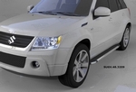 Пороги алюминиевые Brillant Black Can Otomotiv Suzuki Grand Vitara 2005-2014