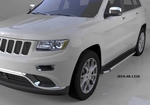 Пороги алюминиевые Brillant Black Can Otomotiv Jeep Grand Cherokee 2010-2019