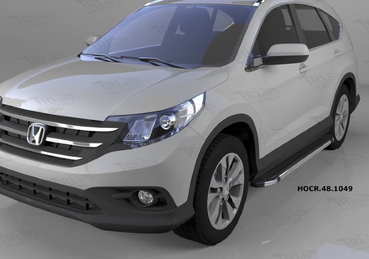 Пороги алюминиевые Brillant Black Can Otomotiv Honda CR-V IV 2012-2016 no.11704