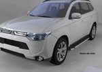 Пороги алюминиевые Brillant Black Can Otomotiv Mitsubishi ASX 2010-2019