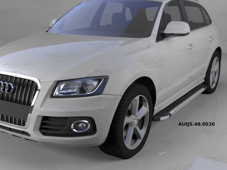 Пороги алюминиевые Brillant Black Can Otomotiv Audi Q5 2008-2017 no.11838
