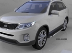Пороги алюминиевые Brillant Black Can Otomotiv KIA Sorento 2013-2017