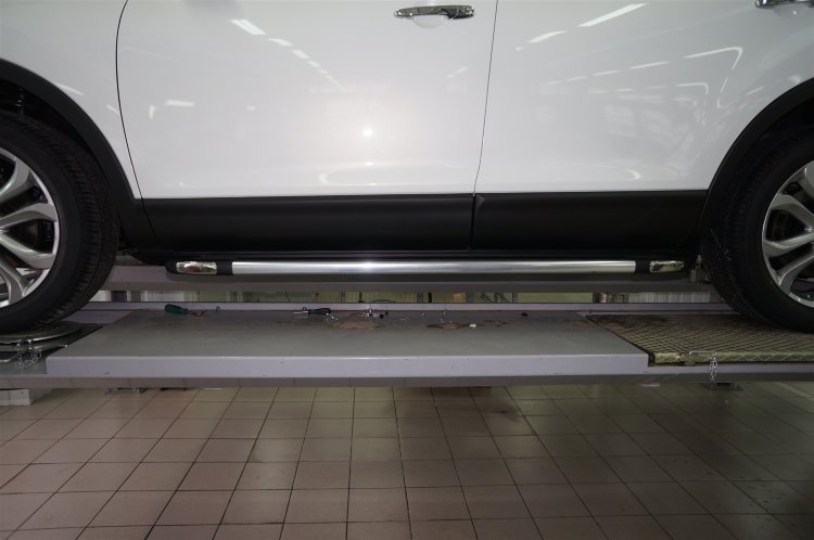 Пороги алюминиевые Brillant Black Can Otomotiv Lifan X60 2011-2019 no.8407