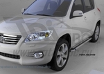 Пороги алюминиевые Brillant Silver Can Otomotiv Toyota RAV4 2006-2012