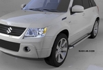 Пороги алюминиевые Brillant Silver Can Otomotiv Suzuki Grand Vitara 2005-2014