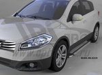 Пороги алюминиевые Brillant Silver Can Otomotiv Suzuki SX4 S-Cross 2013-2019