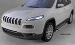 Пороги алюминиевые Brillant Silver Can Otomotiv Jeep Cherokee 2014-2019
