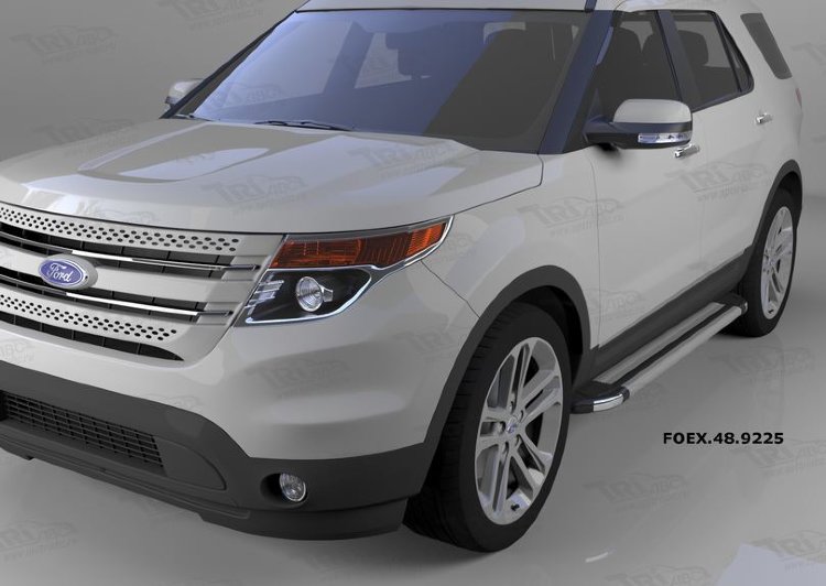 Пороги алюминиевые Brillant Silver Can Otomotiv Ford Explorer 2011-2019 no.11774