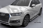 Пороги алюминиевые Brillant Silver Can Otomotiv Audi Q7 2015-2019