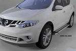 Пороги алюминиевые Brillant Silver Can Otomotiv Nissan Murano (Z51) 2008-2014
