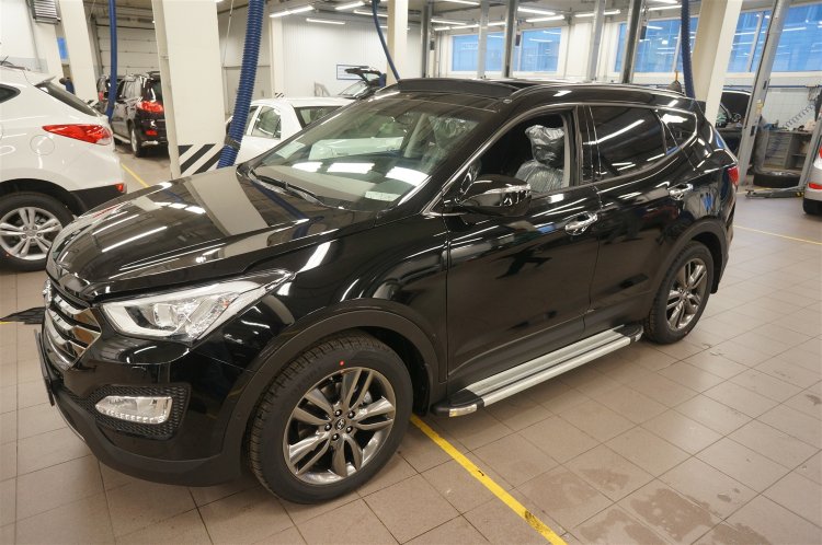 Пороги алюминиевые Brillant Silver Can Otomotiv SsangYong Kyron 2005-2015 no.12058