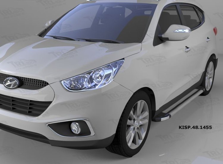 Пороги алюминиевые Brillant Silver Can Otomotiv Hyundai ix35 2009-2015 no.12167