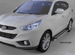 Пороги алюминиевые Brillant Silver Can Otomotiv Hyundai ix35 2009-2015