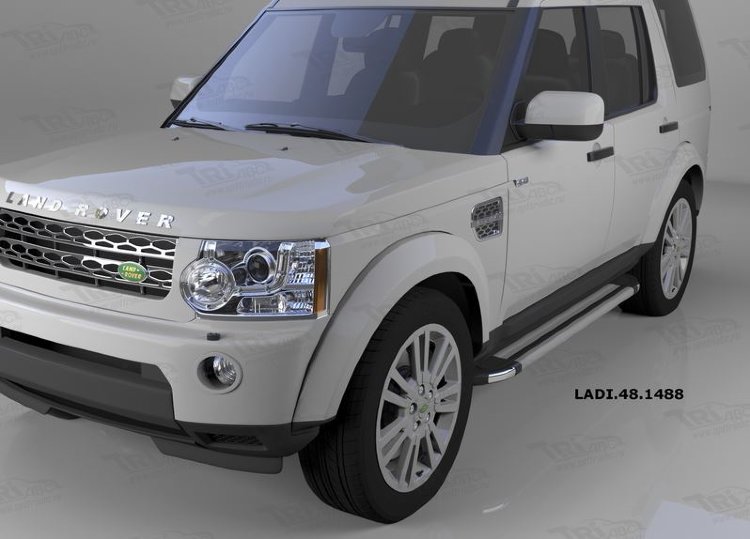 Пороги алюминиевые Brillant Silver Can Otomotiv Land Rover Discovery III 2004-2009 no.8541