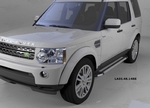 Пороги алюминиевые Brillant Silver Can Otomotiv Land Rover Discovery III 2004-2009