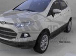 Пороги алюминиевые Corund Black Otomotiv Ford EcoSport​ 2013-2019