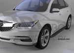 Пороги алюминиевые Corund Black Otomotiv Acura MDX 2014-2019