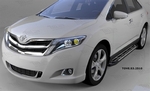Пороги алюминиевые Corund Silver Can Otomotiv Toyota Venza 2008-2019