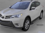 Пороги алюминиевые Corund Silver Can Otomotiv Toyota RAV4 2013-2019