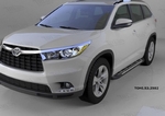 Пороги алюминиевые Corund Silver Can Otomotiv Toyota Highlander 2014-2019