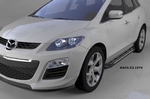 Пороги алюминиевые Corund Silver Can Otomotiv Mazda CX-7 2006-2012