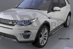 Пороги алюминиевые Corund Silver Can Otomotiv Land Rover Discovery Sport 2015-2019