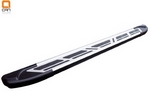 Пороги алюминиевые Corund Silver Can Otomotiv Jeep Cherokee 2014-2019