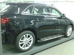 Пороги алюминиевые Corund Silver Can Otomotiv Ford EcoSport​ 2013-2019