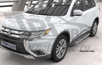 Пороги алюминиевые Corund Silver Can Otomotiv Mitsubishi ASX 2010-2019