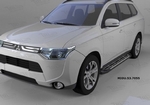 Пороги алюминиевые Corund Silver Can Otomotiv Mitsubishi ASX 2010-2019