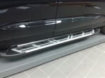 Пороги алюминиевые Corund Silver Can Otomotiv Audi Q3 2012-2019
