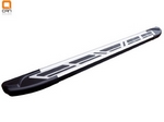 Пороги алюминиевые Corund Silver Can Otomotiv Nissan X-Trail 2014-2019