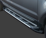 Пороги алюминиевые Corund Silver Can Otomotiv SsangYong Rexton 2001-2015