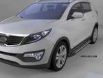 Пороги алюминиевые Corund Silver Can Otomotiv Hyundai ix35 2009-2015