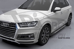 Пороги алюминиевые Corund Silver Can Otomotiv Audi Q7 2015-2019