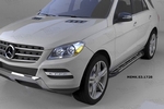 Пороги алюминиевые Corund Silver Can Otomotiv Mercedes-Benz ML-Class W166 2012-2015