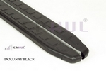 Пороги алюминиевые Dolunay Black Erkul Mitsubishi L200 2005-2015