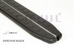 Пороги алюминиевые Dolunay Black Erkul Volkswagen Tiguan I 2008-2016