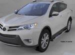 Пороги алюминиевые Emerald Black Can Otomotiv Toyota RAV4 2013-2019