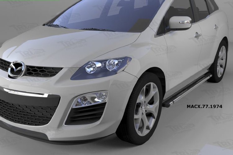 Пороги алюминиевые Emerald Black Can Otomotiv Mazda CX-7 2006-2012 no.11558
