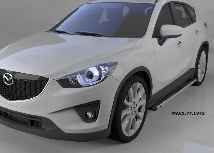 Пороги алюминиевые Emerald Black Can Otomotiv Mazda CX-5 2012-2017 no.11576