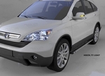 Пороги алюминиевые Emerald Black Can Otomotiv Honda CR-V III 2007-2011