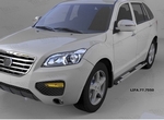 Пороги алюминиевые Emerald Black Can Otomotiv Lifan X60 2011-2019