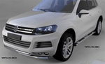 Пороги алюминиевые Emerald Silver Can Otomotiv Volkswagen Touareg I 2002-2009