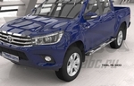 Пороги алюминиевые Emerald Silver Can Otomotiv Toyota Hilux 2015-2019