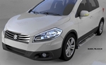 Пороги алюминиевые Emerald Silver Can Otomotiv Suzuki SX4 S-Cross 2013-2019