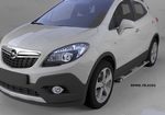 Пороги алюминиевые Emerald Silver Can Otomotiv Opel Mokka 2012-2019